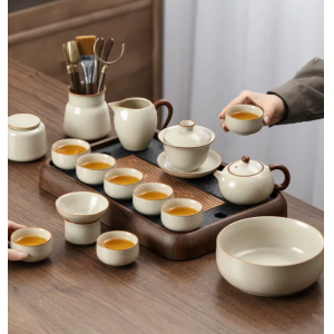 汝窑茶具高档轻奢喝茶茶具